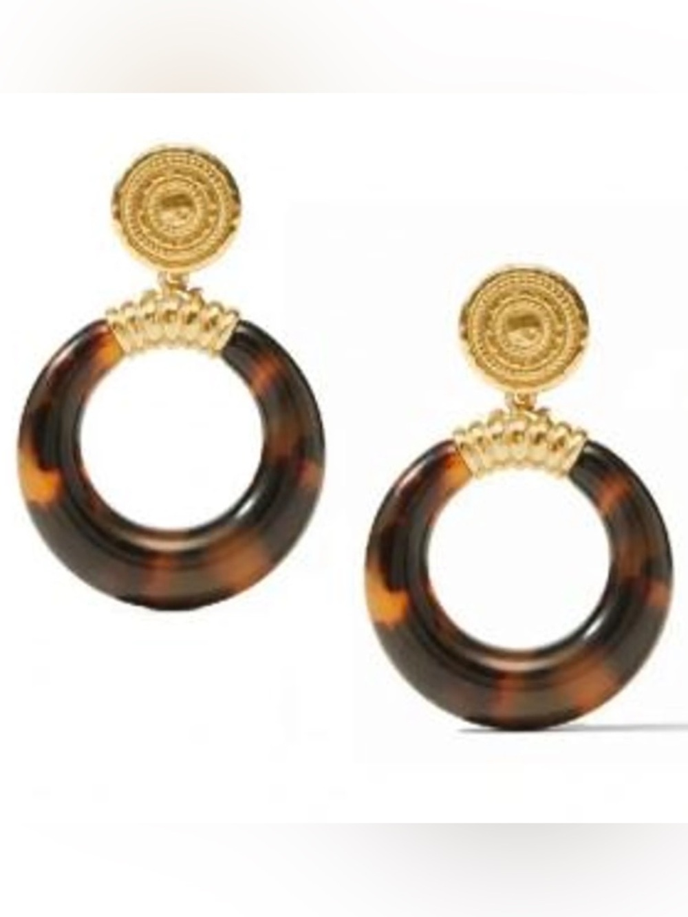 NWOT Julie Vos Tortoise Shell Hoop Earring Price Firm